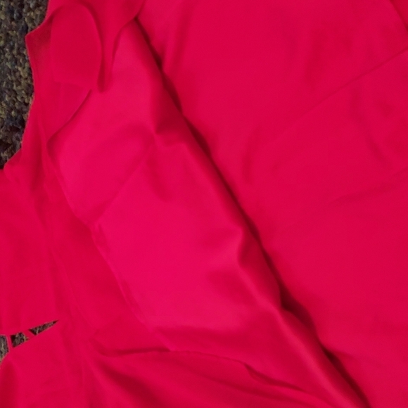 Bebe NEW Cross Back Chiffon Skater Dress Red Size 4 - Picture 12 of 17